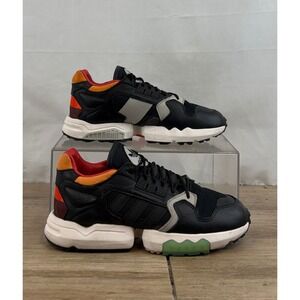 Adidas ZX Torsion Sneakers Black Orange Red White Mens Size 8 EE5553